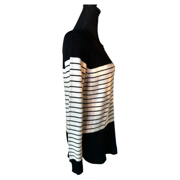 Staccato Striped Black and White Sweater Size Small - Picture 5 of 9